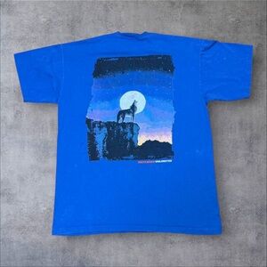 Vintage 90s Marlboro Unlimited “Howling Lone Wolf” Pocket Shirt/ Sz: XL